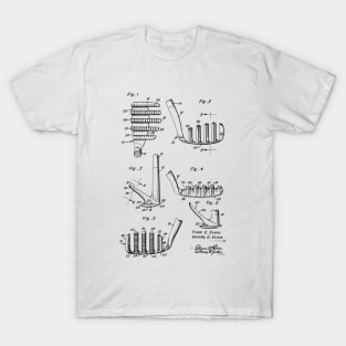 Golf Sand Wedge Vintage Patent Hand Drawing T-Shirt